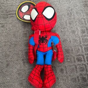Red and Blue Spider-Man Plush Backpack